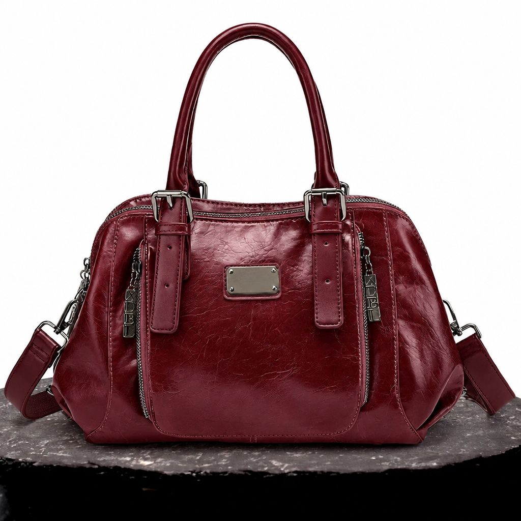 Paulette | Sac Intemporel en Similicuir – Rouge