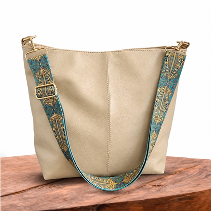 Patricia | Sac Bandoulière Vintage en Similicuir – Kaki
