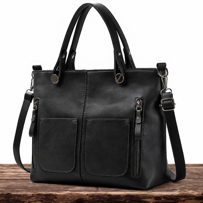 Jocelyne | Sac Bandoulière Élégant en Similicuir – Noir