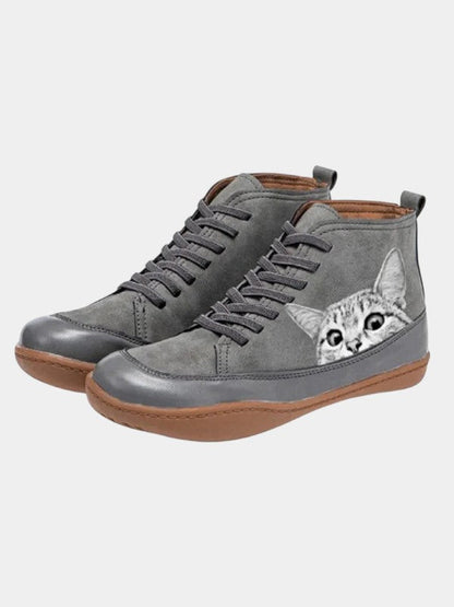 Suzette | Bottines en cuir motif félin – photo 6