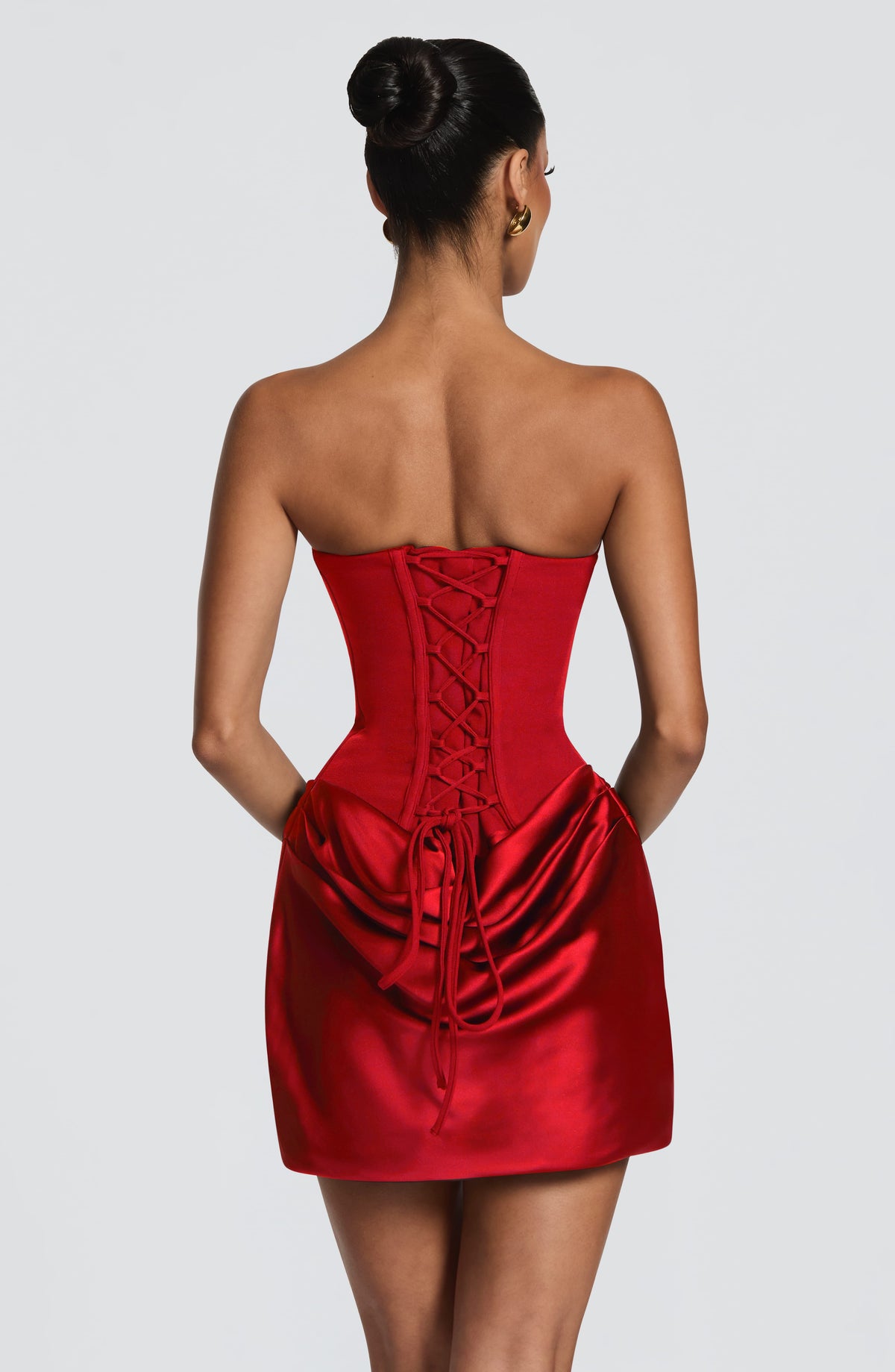 Maggie™ Mini Robe Bustier Corset - Rouge