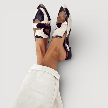 Hortense | Mocassins confortables à imprimé vache – photo 2