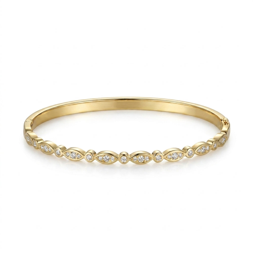 Bracelet élégant en or avec zirconites – photo 2/3