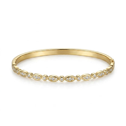Bracelet élégant en or avec zirconites – photo 2/3